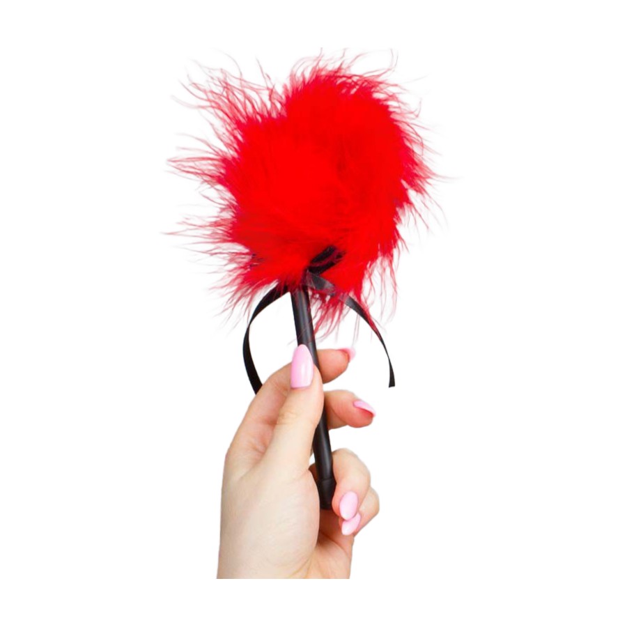 SECRETPLAY  RED MARABOU DUSTER